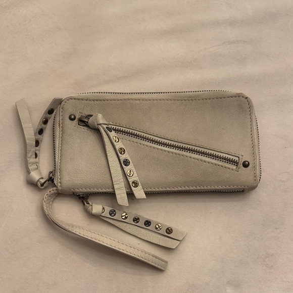 We The Free Taupe Cream Wristlet Wallet with Stud Accents - Picture 4 of 13